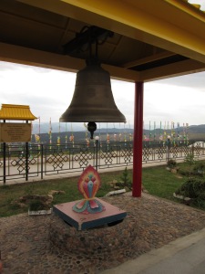 at the Buddhist temple, giant bell to ring to pray, so many different ways to "pray"